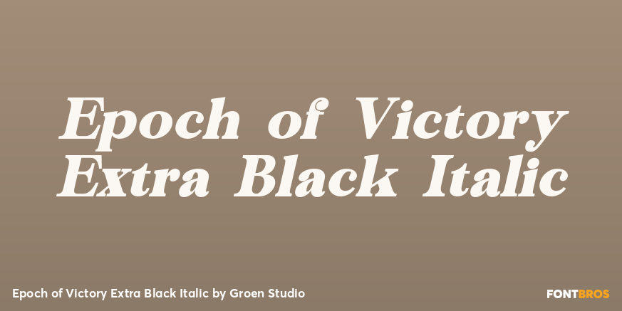Epoch of Victory Extra Black Italic Poster