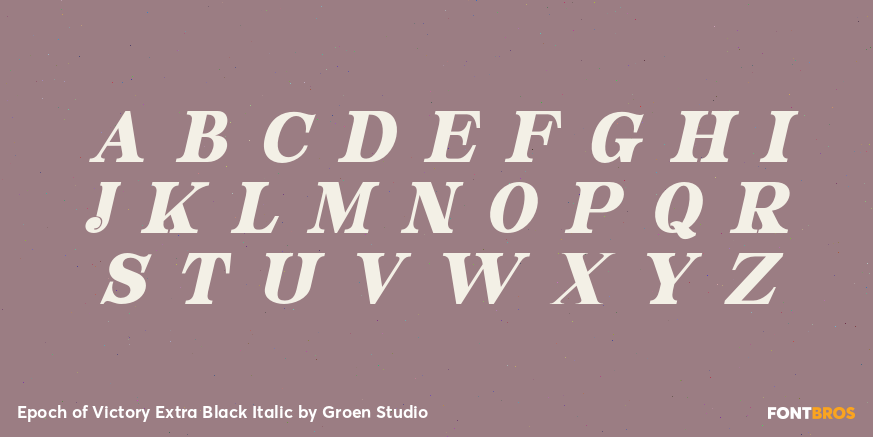 Epoch of Victory Extra Black Italic Font Poster #2