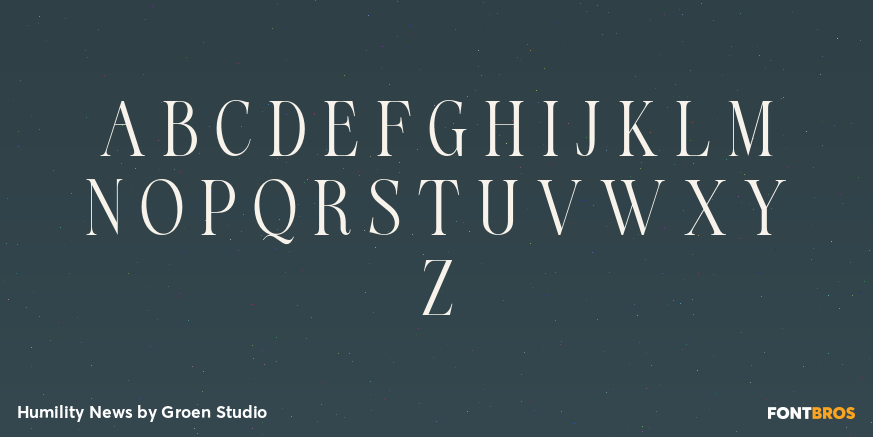 Humility News Font Poster #2