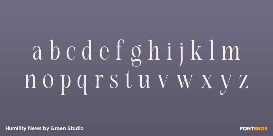 Humility News Font Poster #3