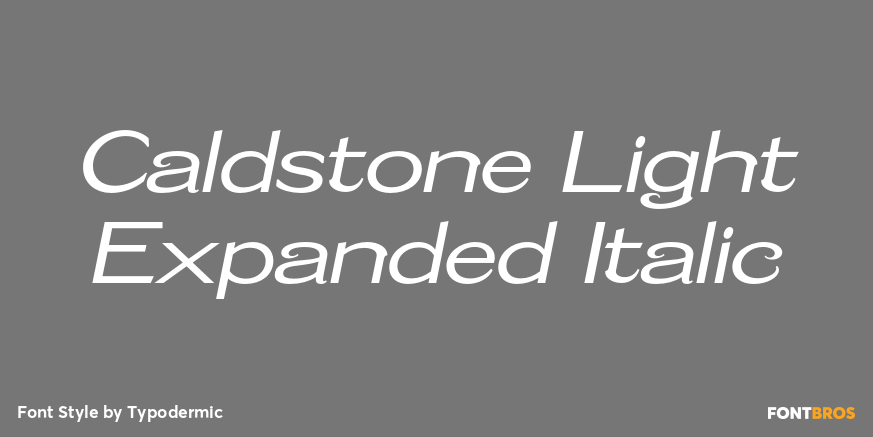 Caldstone Light Expanded Italic Poster