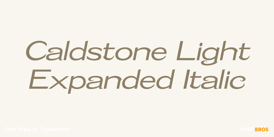 Caldstone Light Expanded Italic Poster
