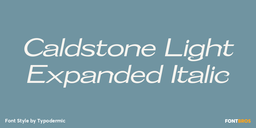 Caldstone Light Expanded Italic Poster