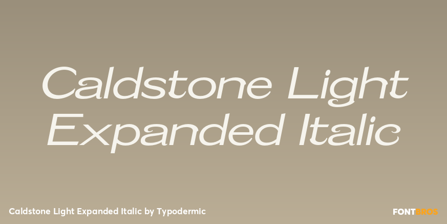 Caldstone Light Expanded Italic Poster