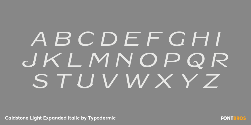 Caldstone Light Expanded Italic Font Poster #2