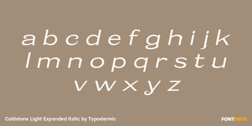 Caldstone Light Expanded Italic Font Poster #3