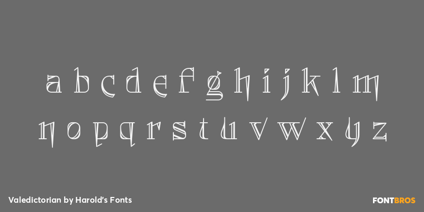 Valedictorian Font Poster #3