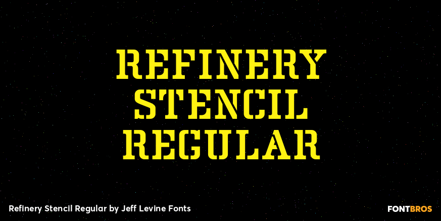 Refinery Stencil Regular Font Poster #1