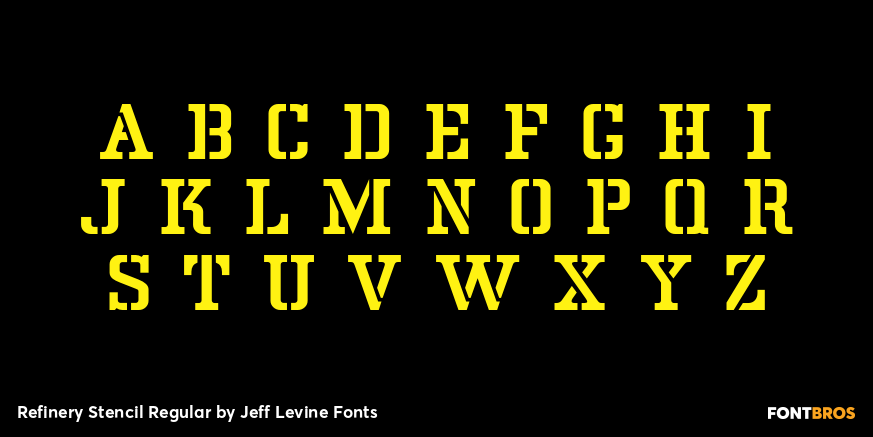 Refinery Stencil Regular Font Poster #2
