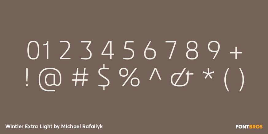 Wintler Extra Light Font Poster #1