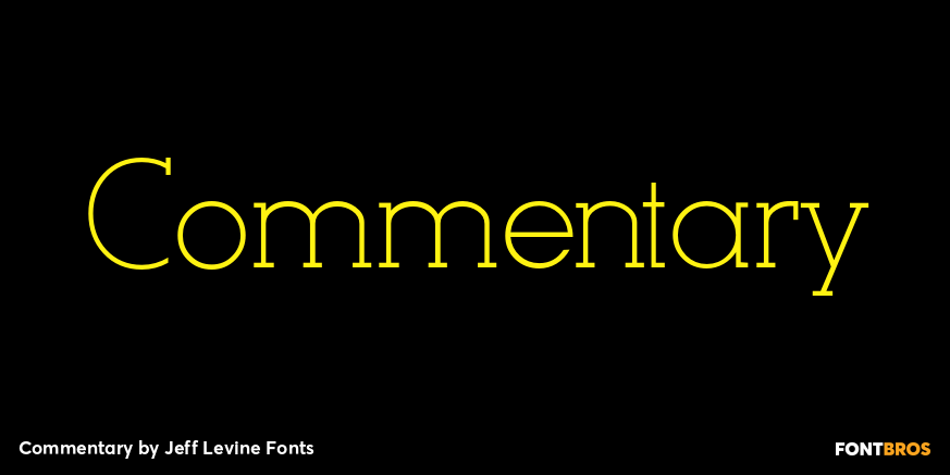 Commentary Font Poster #1