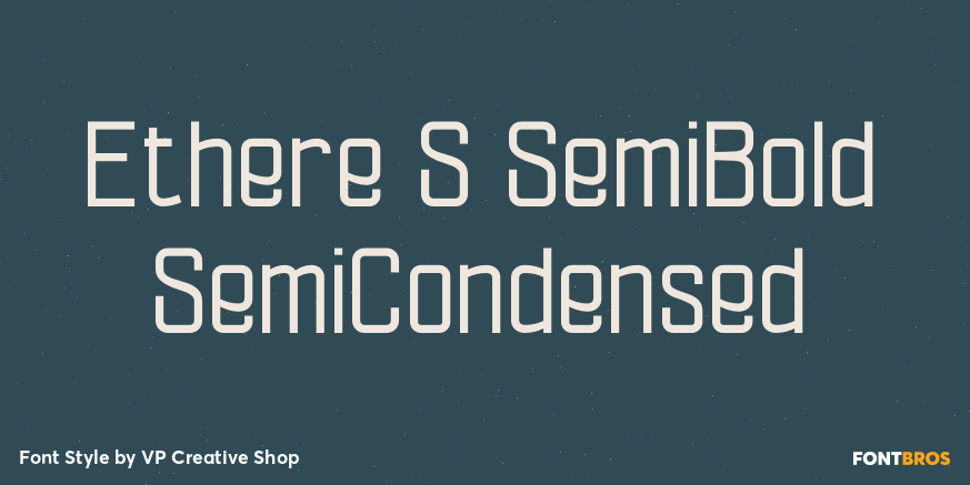 Ethere S SemiBold SemiCondensed Font Poster #1