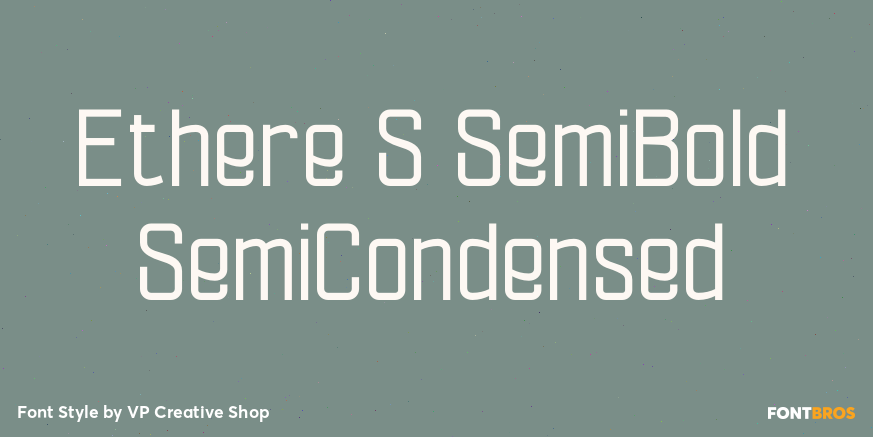 Ethere S SemiBold SemiCondensed Font Poster #1
