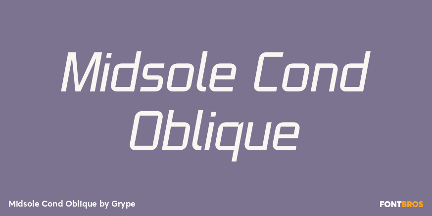 Midsole Cond Oblique Font Poster #1