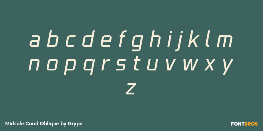 Midsole Cond Oblique Font Poster #3