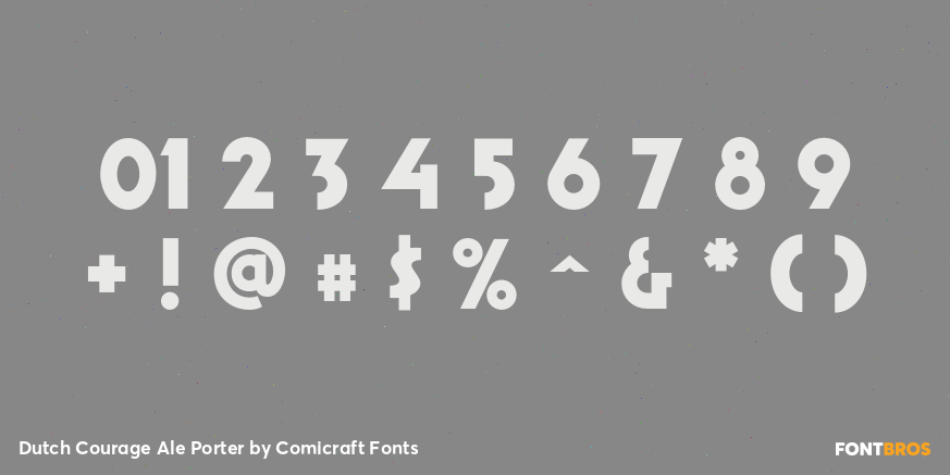 Dutch Courage Ale Porter Font Poster #1