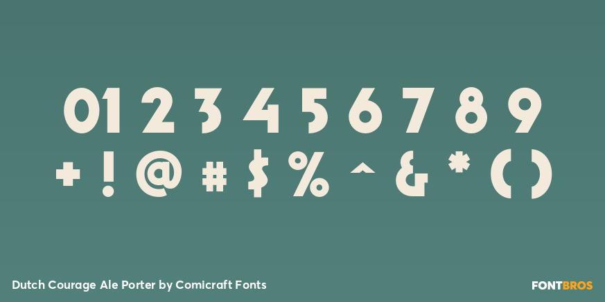 Dutch Courage Ale Porter Font Poster #4