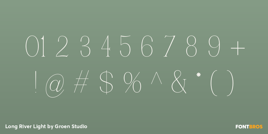Long River Light Font Poster #4