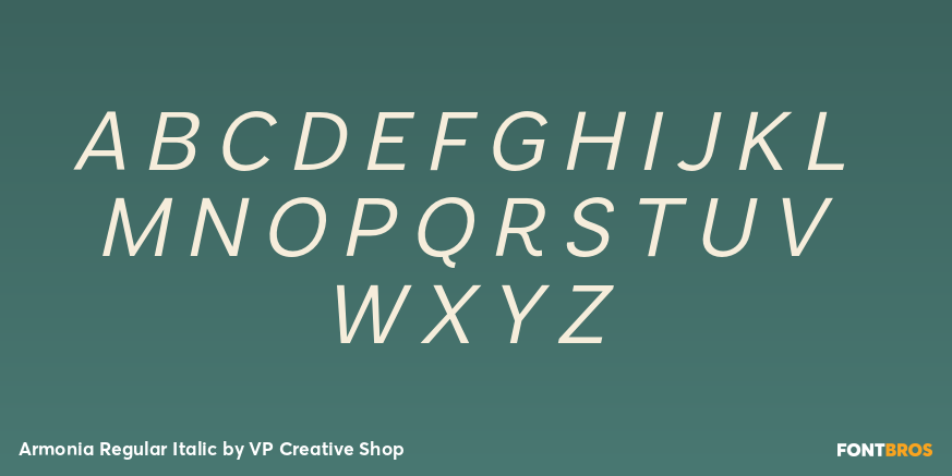Armonia Regular Italic Font Poster #2