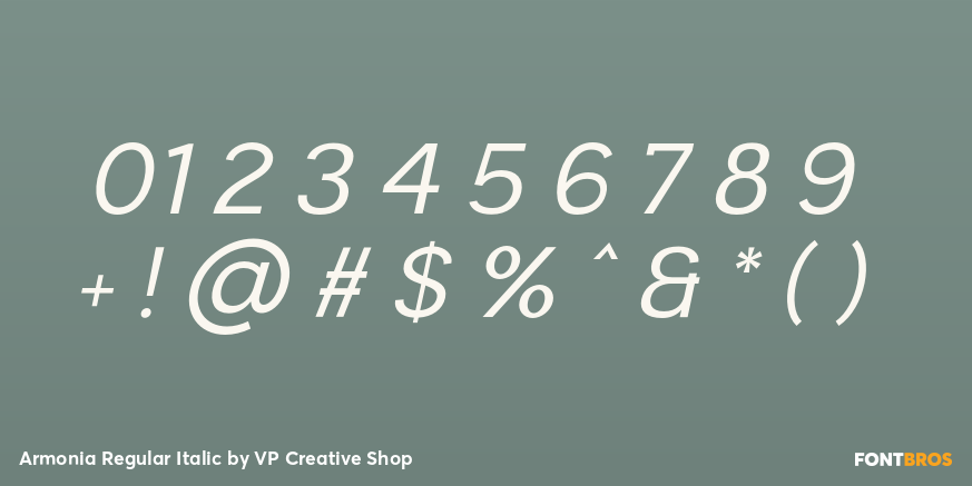 Armonia Regular Italic Font Poster #4