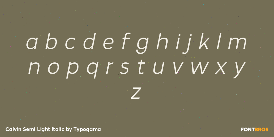 Calvin Semi Light Italic Font Poster #3