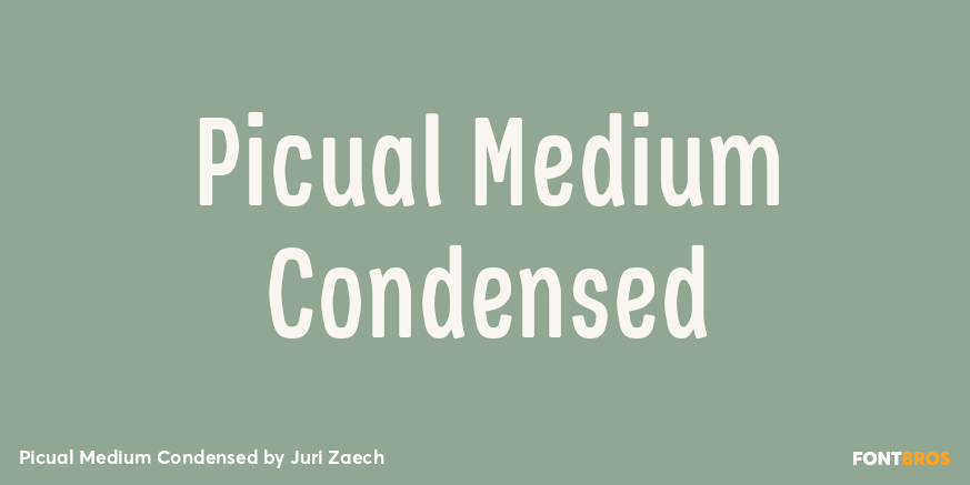 Picual Medium Condensed Font Poster