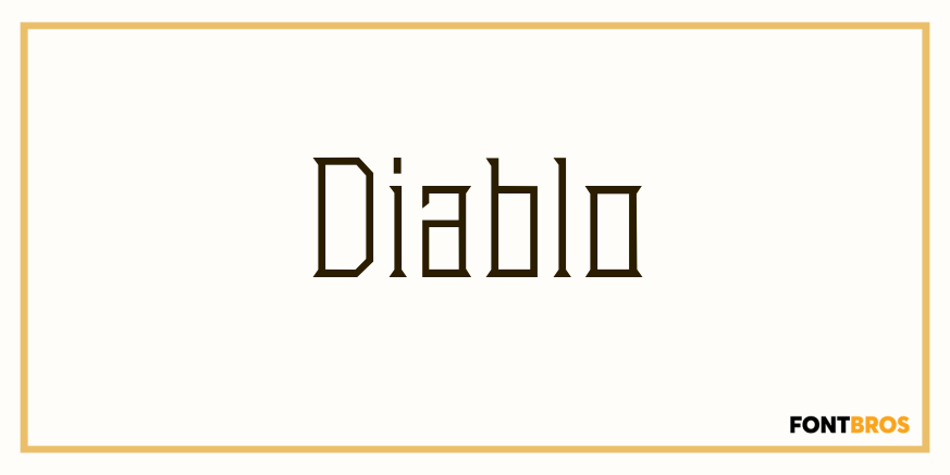 Diablo Font Poster
