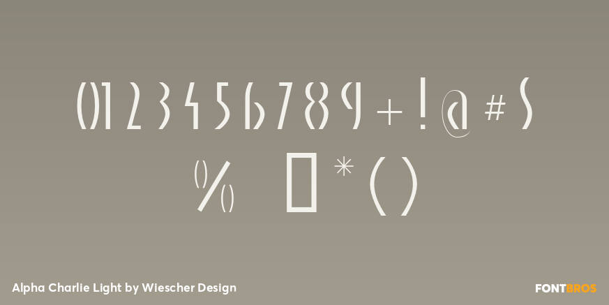 Alpha Charlie Light Font Poster #4