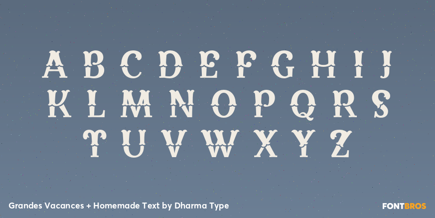 Grandes Vacances + Homemade Text Font Poster #2