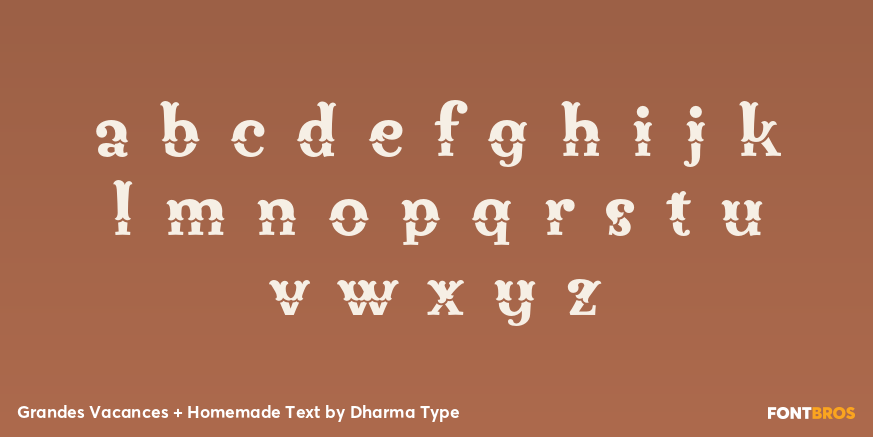 Grandes Vacances + Homemade Text Font Poster #3