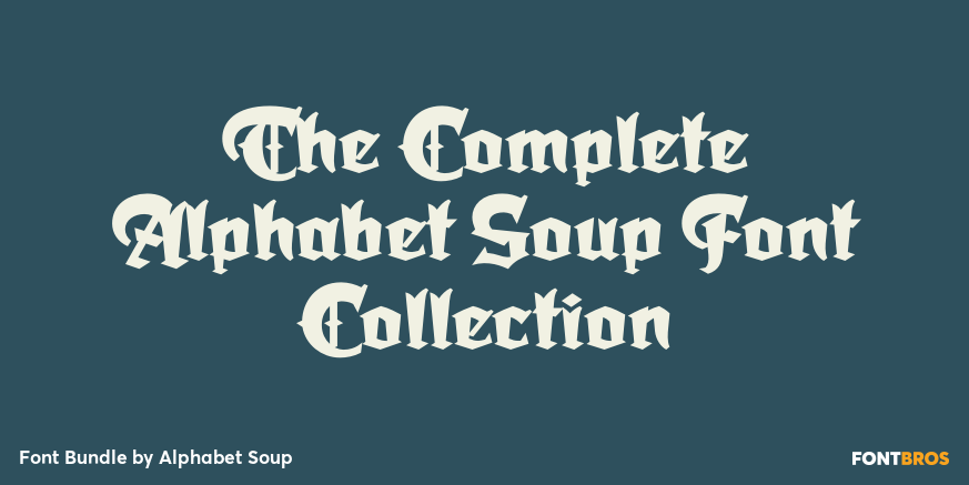 The Complete Alphabet Soup Font Collection Font Poster #1