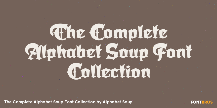 The Complete Alphabet Soup Font Collection Poster