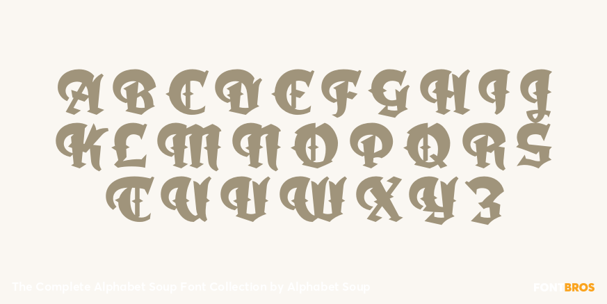 The Complete Alphabet Soup Font Collection Font Poster #2