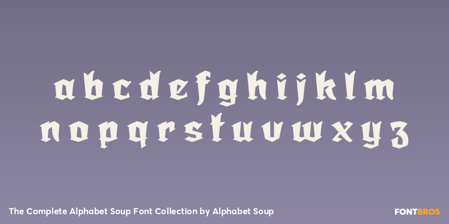 The Complete Alphabet Soup Font Collection Font Poster #3