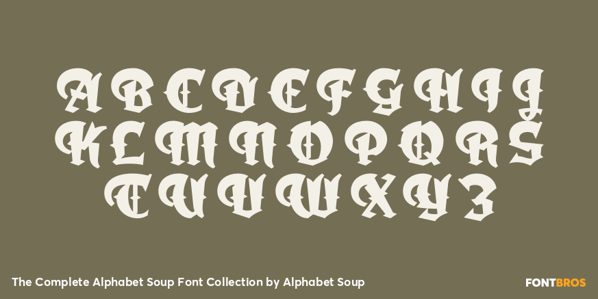The Complete Alphabet Soup Font Collection Font Poster #1