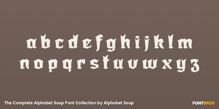 The Complete Alphabet Soup Font Collection Font Poster #1