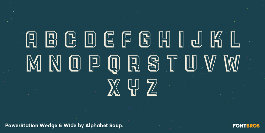 PowerStation Wedge & Wide Font Poster #2