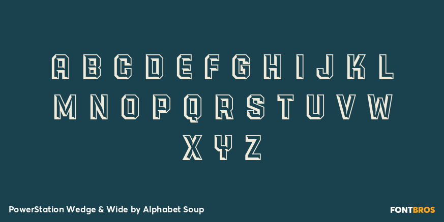 PowerStation Wedge & Wide Font Poster #3