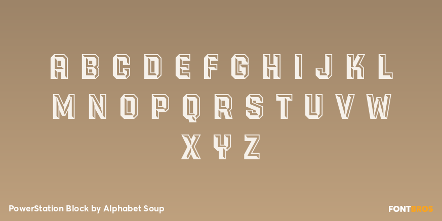 PowerStation Block Font Poster #3