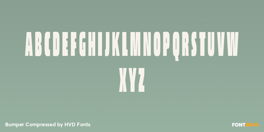 Bumper Compressed Font Poster #2
