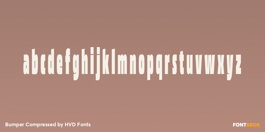 Bumper Compressed Font Poster #3