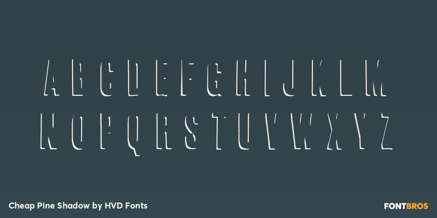 Cheap Pine Shadow Font Poster #2