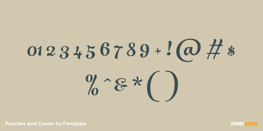 Peaches And Cream Font Poster #1