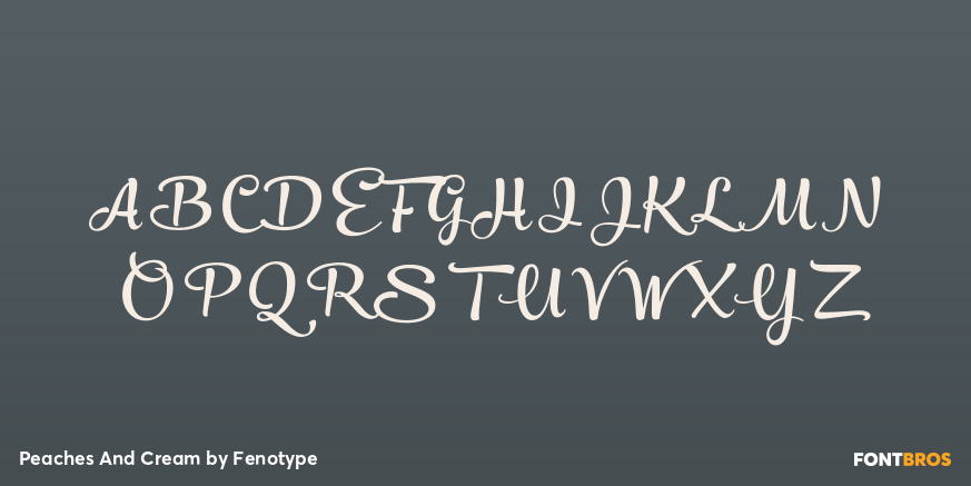 Peaches And Cream Font Poster #1