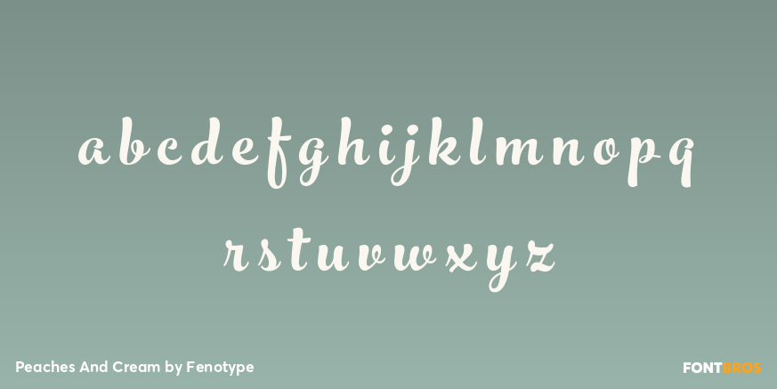 Peaches And Cream Font Poster #1