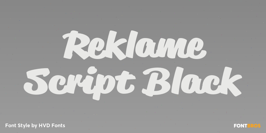Reklame Script Black Poster