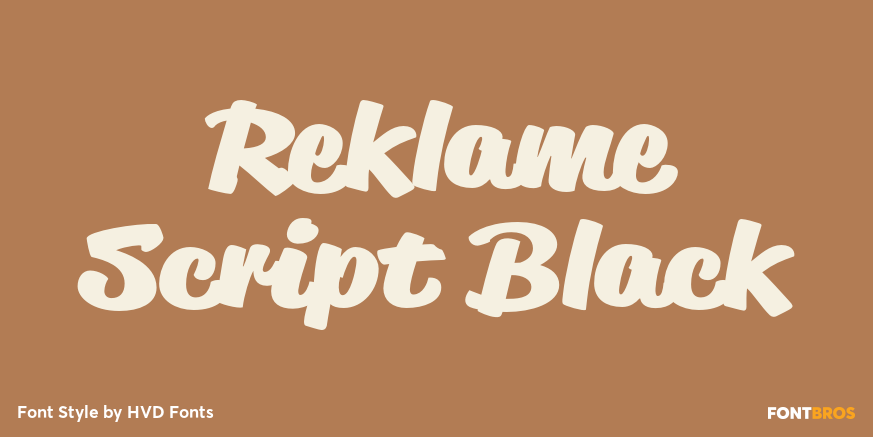 Reklame Script Black Poster