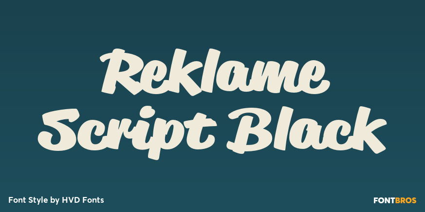 Reklame Script Black Poster