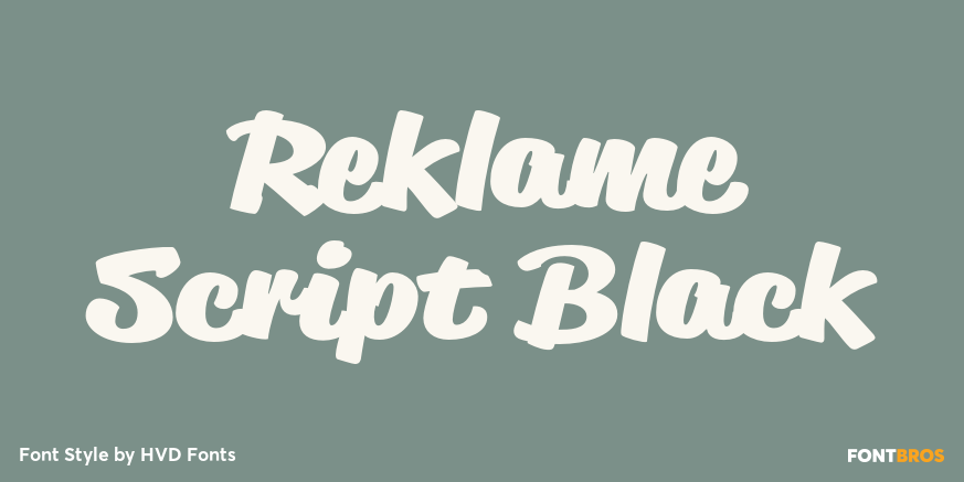 Reklame Script Black Poster