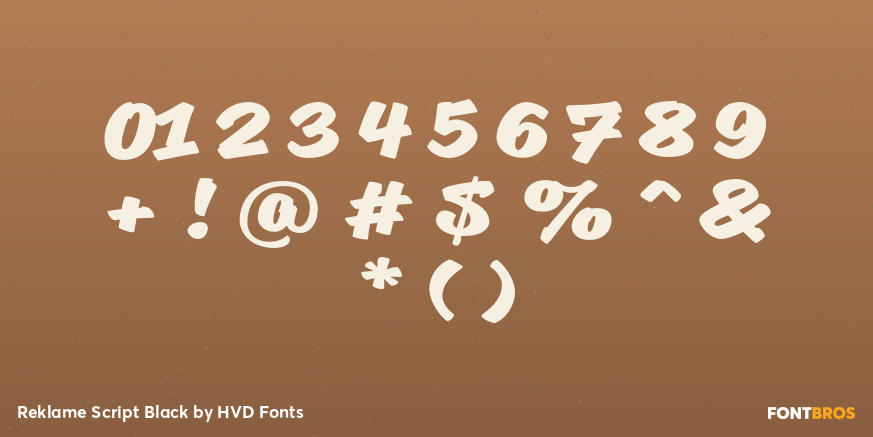 Reklame Script Black Font Poster #1